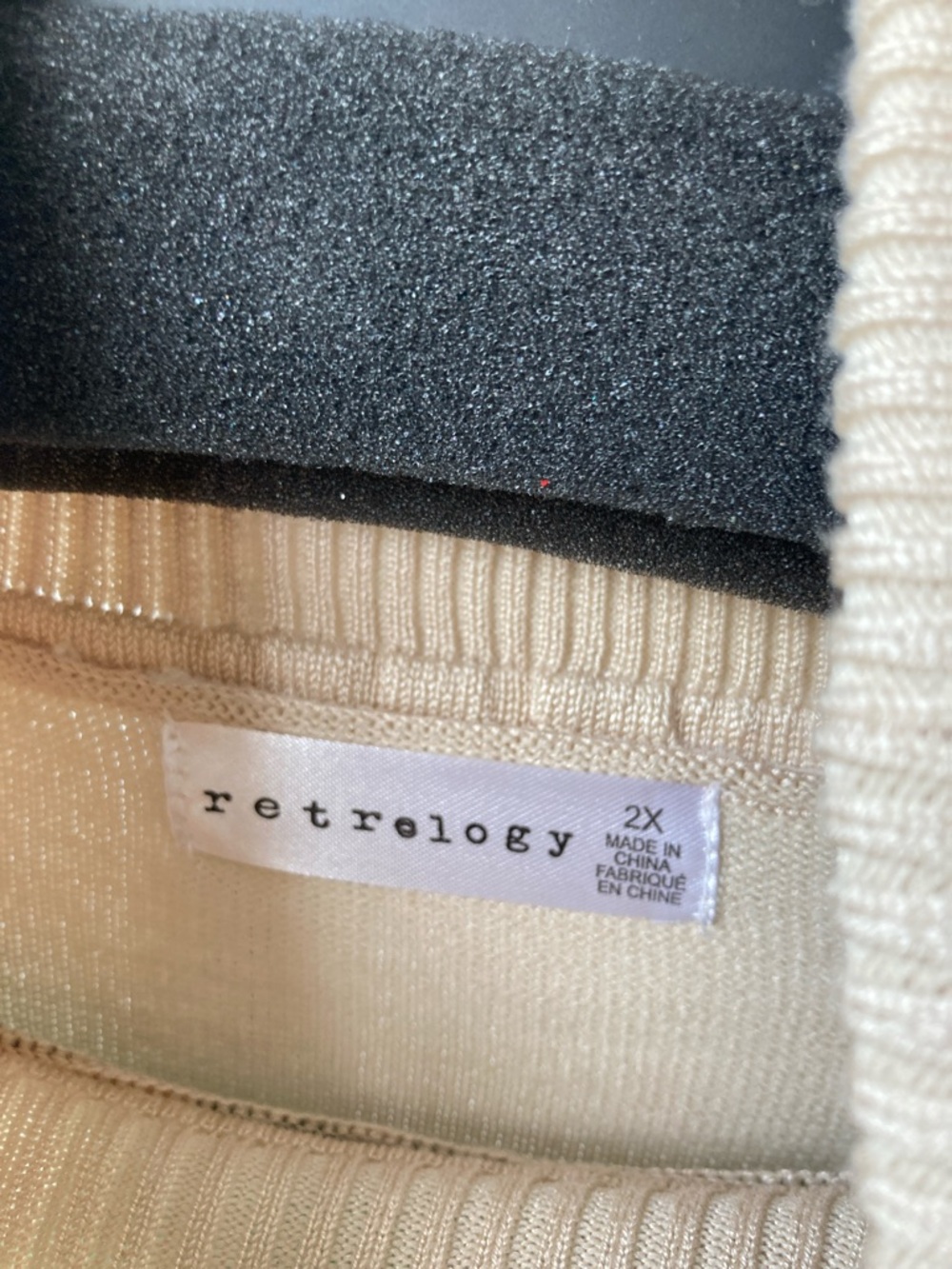 Retrology turtleneck geometric diamond print lightweight sweater 2X - Picture 11 of 16